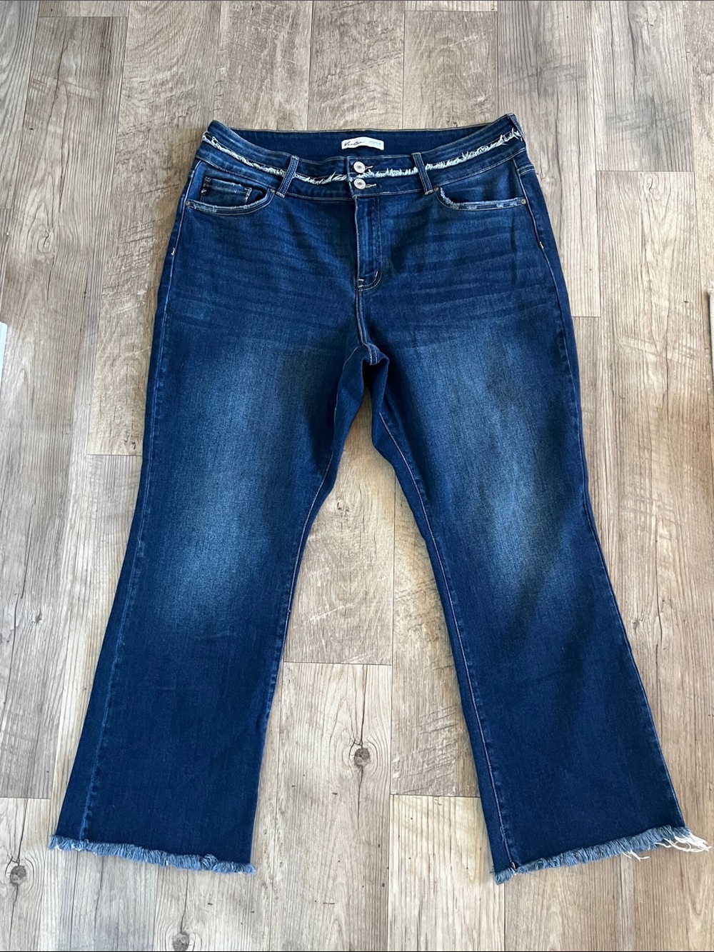 KanCan for Maurice’s Estilo Raw Cut Flare Jean.